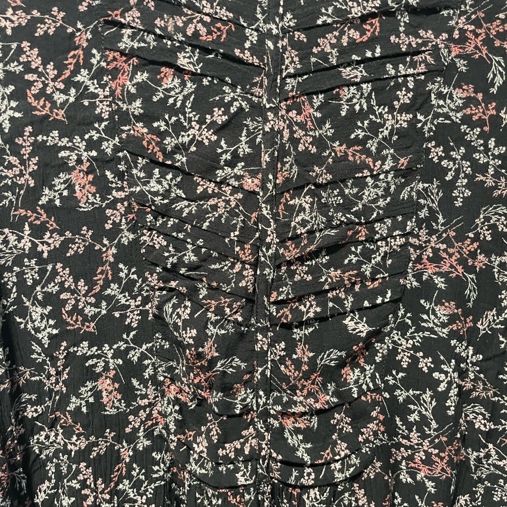 Maeve Black and Pink Floral Blouse - Picture 3 of 5